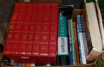 Lot 1071 - A group of antique reference books together with a group of novels (one box)