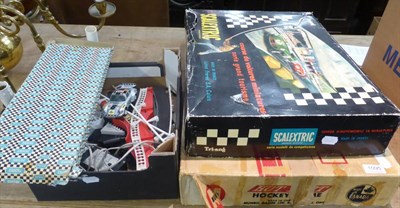 Lot 1095 - Scalextric (France) Set GP33 with two open wheel racers (boxed) and a few loose items; together...