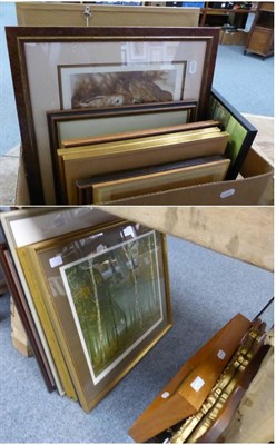 Lot 1139 - A quantity of framed articles including prints and mirrors etc