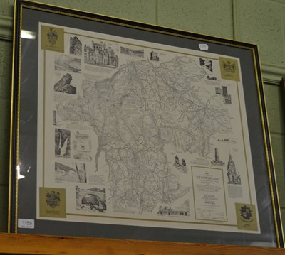 Lot 1159 - A Map of the County of Westmorland, by A Wainwright, framed and glazed