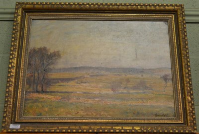 Lot 1160 - Reginald Grange Brundrit RA, ROI (1883-1960) ";November Sunlight";, signed, bears inscribed...