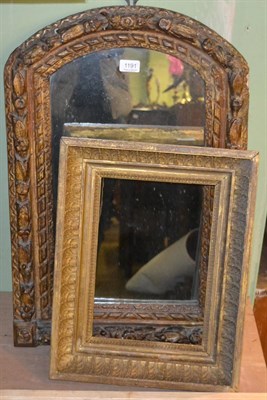 Lot 1191 - A giltwood frame as a mirror, 17th century and later, and a 19th century gilt frame