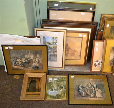 Lot 1195 - A collection of framed and unframed watercolours, oils and prints