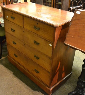 Lot 1218 - A 19th century oak four height chest of drawers