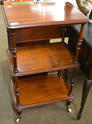 Lot 1241 - A Victorian mahogany three tier whatnot