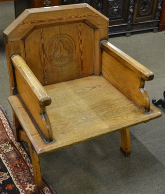 Lot 1248 - Victorian pitch pine armchair