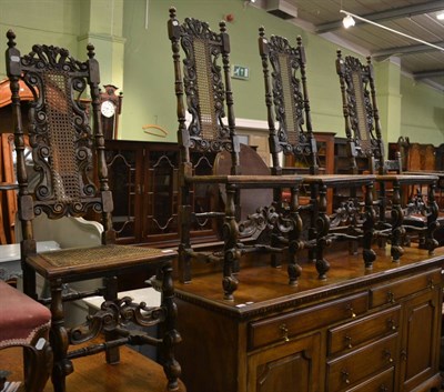 Lot 1297 - A set of four 17th century style chairs