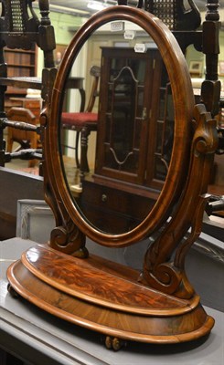 Lot 1303 - A Victorian mahogany toilet mirror