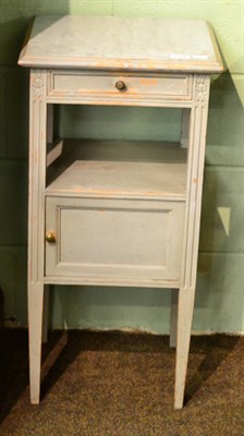 Lot 1320 - A 19th century French painted bedside cupboard