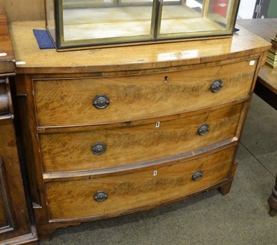 Lot 1340 - A Victorian mahogany bow front three height chest of drawers