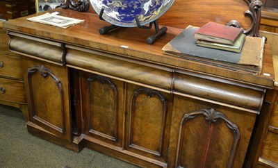 Lot 1341 - A Victorian mahogany sideboard