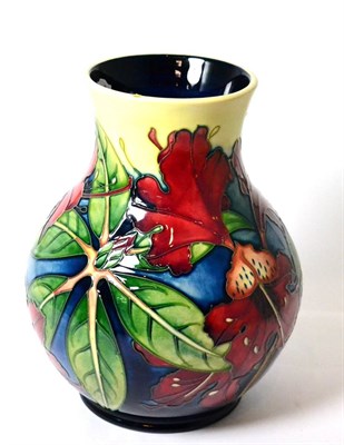 Lot 11 - A modern Moorcroft baluster vase initialed LK dated '99