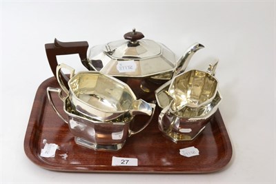 Lot 27 - A five piece silver tea set