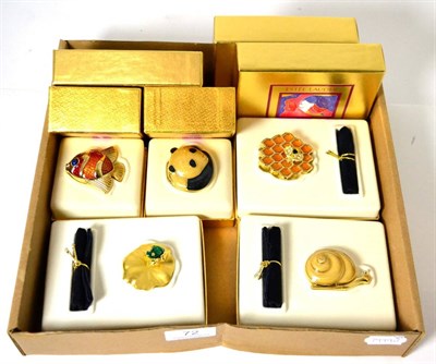 Lot 72 - Assorted Estee Lauder compacts and perfumes including Beautiful solid perfume tropical fish...