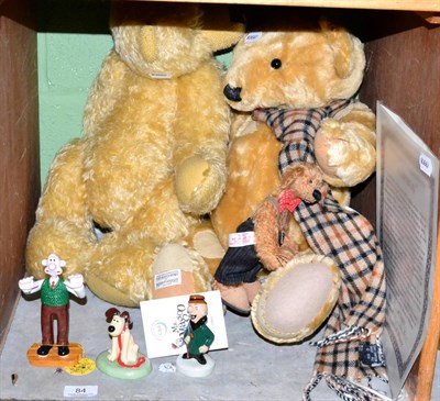 Lot 84 - Merrythought 'Aloysius' Teddy bear with certificate, No.591/5000, two other Teddy bears, and...