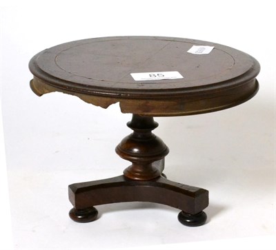 Lot 85 - A Regency walnut apprentice tripod table