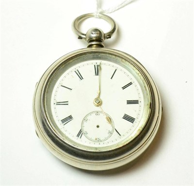 Lot 109 - A silver pair cased pocket watch