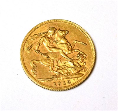 Lot 164 - A George V gold sovereign, 1913