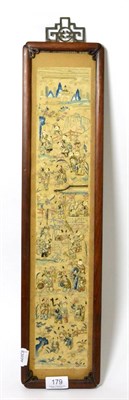 Lot 179 - Chinese silk panel (framed)