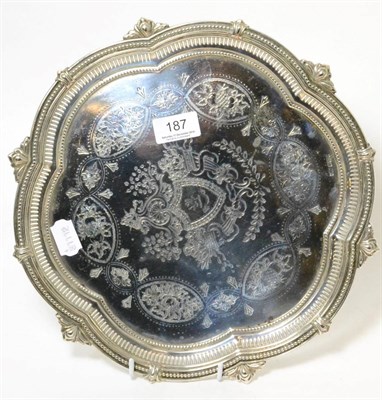 Lot 187 - A Mappin & Webb silver salver