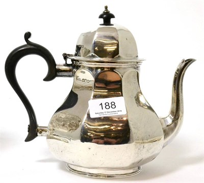 Lot 188 - Silver teapot