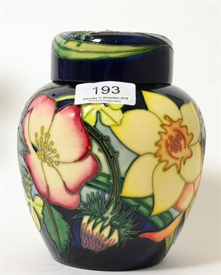 Lot 193 - A modern Moorcroft Golden Jubilee pattern ginger jar and cover, designed by Emma Bossons, 16cm