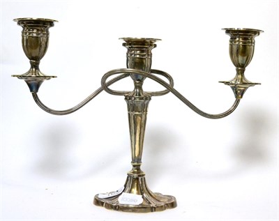 Lot 194 - A silver candelabra