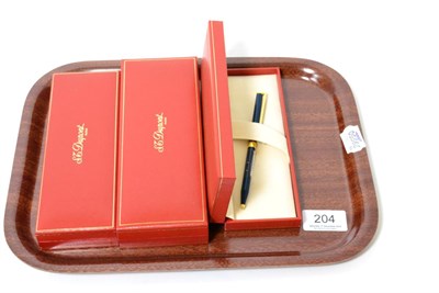 Lot 204 - Three Dupont pens, all cased