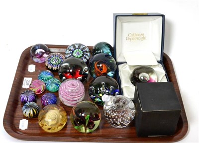 Lot 209 - A collection of Caithness, Uredale, Selkirk, and other glass paperweights