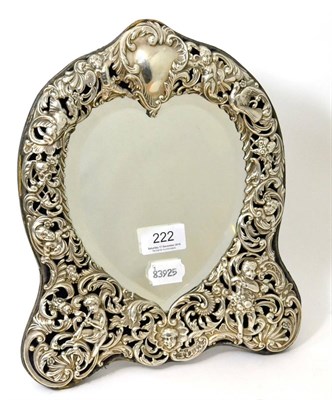 Lot 222 - Victorian silver mirror