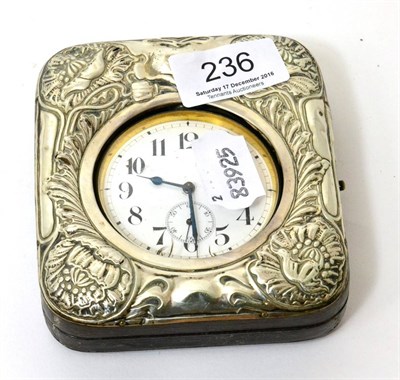 Lot 236 - Silver travelling case and watch