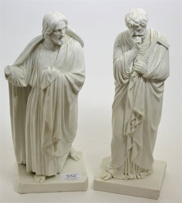 Lot 332 - A pair of B & G Eneret Parian figures (a.f.)