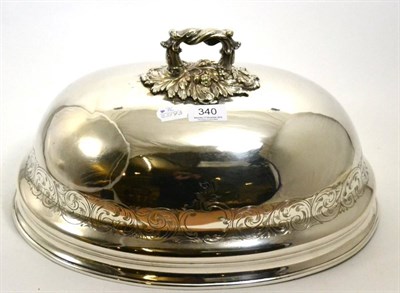 Lot 340 - A 19th century silver plated meat dome