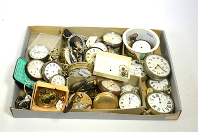 Lot 416 - A quantity of pocket and wristwatches, three silver pocket watches etc