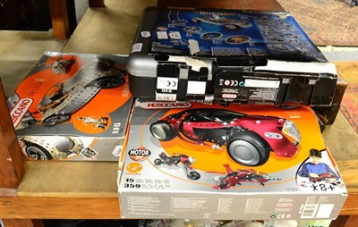 Lot 1016 - Two boxed sets and a plastic case of modern Meccano