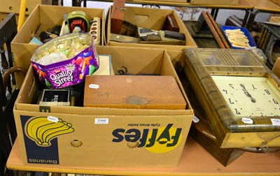 Lot 1066 - A quantity of watchmakers tools, watchmakers parts, three staking tool sets etc (in three boxes)