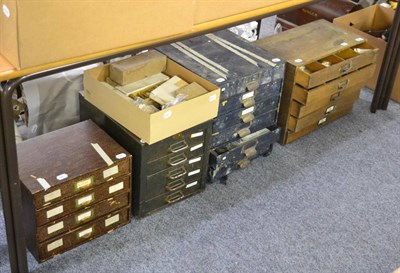 Lot 1072 - A quantity of watch glasses, bracelets, watch movements etc (in four cabinets)