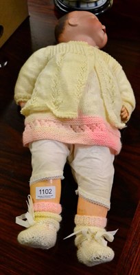 Lot 1102 - An Armand Marsielle bisque head doll, stamped 351 to back of head