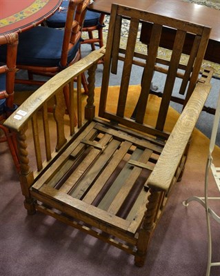 Lot 1137 - Oak adjustable smoking chair