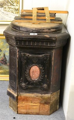 Lot 1168 - A 19th century ebonised and marble inset pedestal