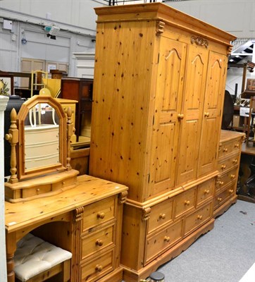 Lot 1181 - Pine four piece Victorian style bedroom suite