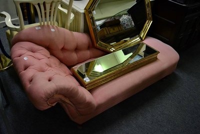 Lot 1187 - A Victorian chaise longue in pink