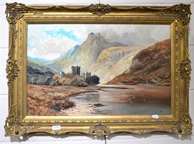 Lot 1195 - John Motley (Contemporary) ";Highland loch"; initialled, inscribed verso, oil on canvas