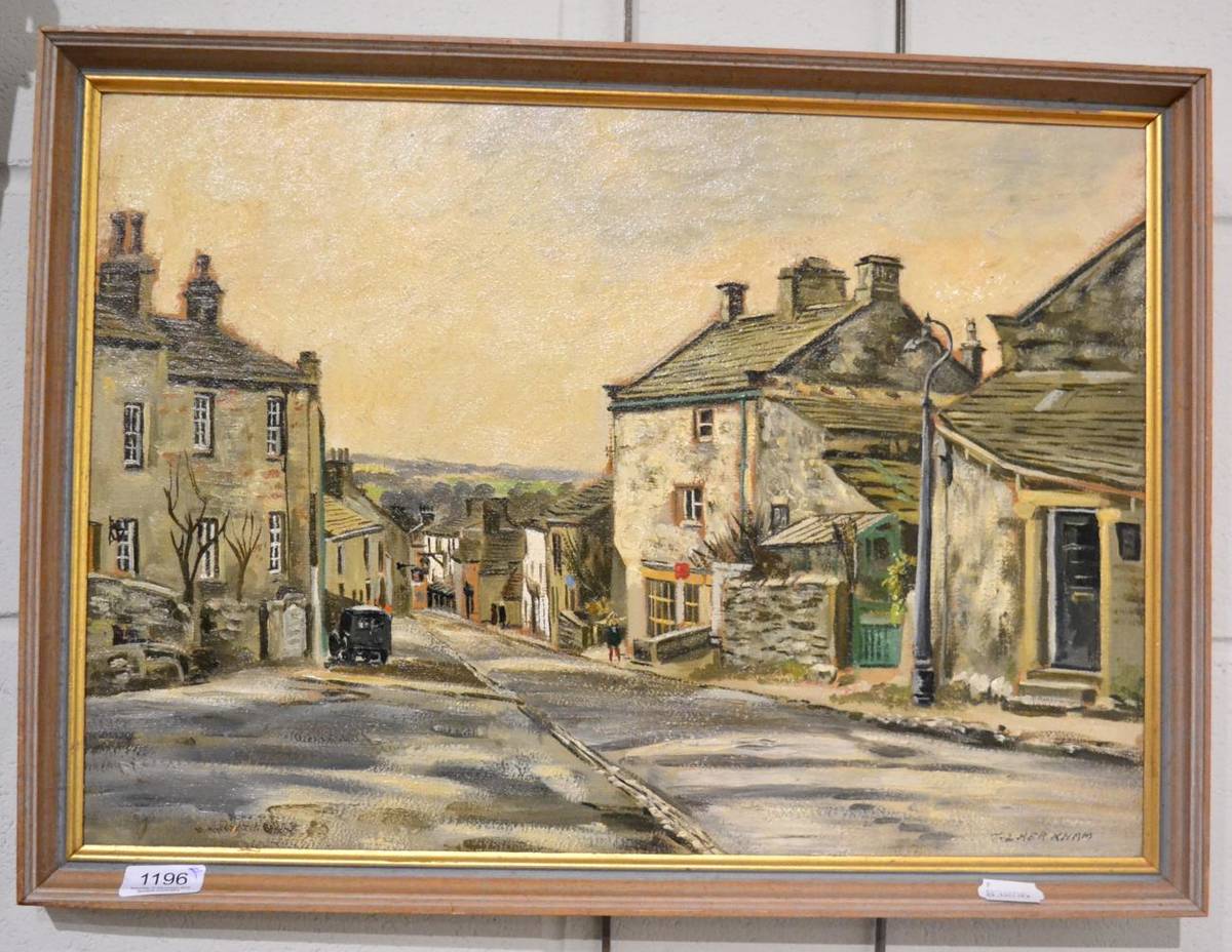 Lot 1196 - T L Kerkham (20th century) ";Thorpe, near Grassington"; signed, inscribed verso, oil on canvas...