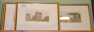 Lot 1204 - A set of eight 19th century French prints of Paris, framed, ex Christies