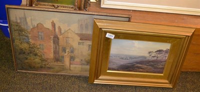 Lot 1269 - Henry Birtles, Cannock chase signed and dated (18)91, oil on bard together with a watercolour, by W