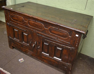 Lot 1302 - A 17th century oak chest (alterations)