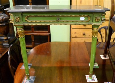 Lot 1313 - Marble top painted French side table