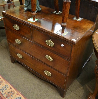 Lot 1321 - George III mahogany three height chest of drawers