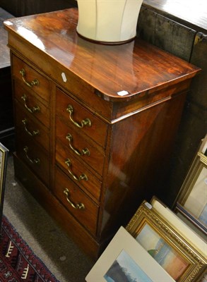 Lot 1344 - An 18th century oak chest fitted eight drawers